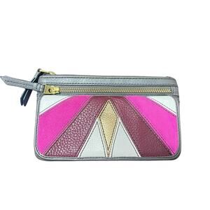 Fossil Pink and Gold Wristlet Clutch